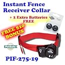 PetSafe PIF-275-19 Wireless Fence Dog Collar with 2 Free Batteries, 10 x 9 x 4"