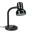 Gooseneck Desk Lamp With Metal Shade, 16 High, Black