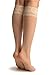 LissKiss Cream Fishnet With Silicon Lace Socks Knee High - Socks