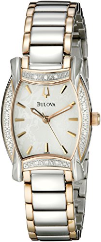 Bulova Women's 98R138 Diamond Case White Dial Bracelet Watch