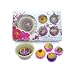 Scented flower tealights with black wooden holder gift box set