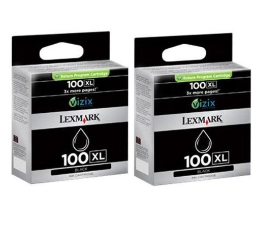 Lexmark No.100XL Twin Packs Ink Cartridges - Black