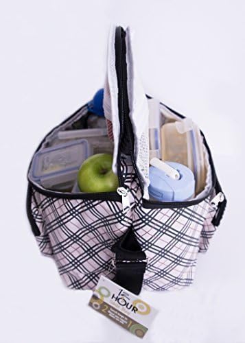 Adult's 12-hour Shift 2-sided Lunch Bag (Plaid) by Balanced Day Bags