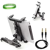In Car Theater System Accessories Kit: iPad 2 Tablet Computer Backseat headrest Car Mount + 6 ft Aux Cable + Live * Laugh * VanGoddy Love Wrist Band!!!