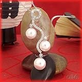 14K Wavy Diamond & Freshwater Pearl Pendant