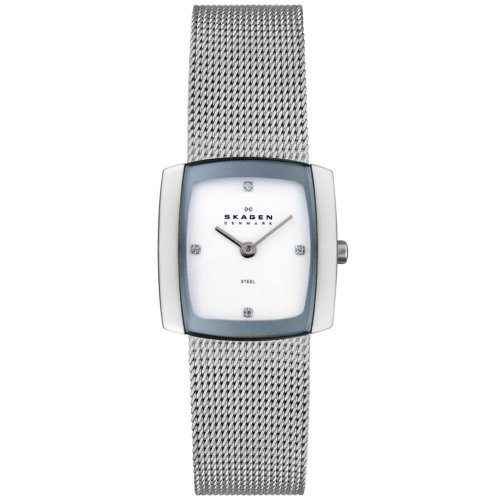 41WOWzPXpjL Skagen Womens Crystal Accented Stainless Steel Watch #588SSS