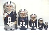Dallas Cowboys Hall of Fame NFL Football or any team Russian Nesting doll 5 pcs / 6 in
