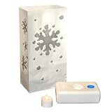 Snowflake Designer LumaLantern Bag Kit Set of 12- White/ Silver