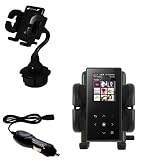Samsung YP-S5 Auto Cup Holder with Car Charger - Uses Gomadic TipExchange
