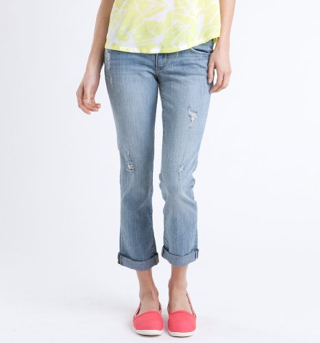 Bullhead Cuffed Denim Antique Crop Jeans