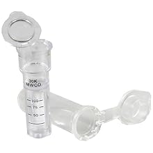 Millipore UFV5BGC00 Polyethersulfone Biomax High-Flux Ultrafree Centrifugal Filter Biomax 10 Membrane, 0.5mL Capacity, 10kDa NMWL, 10.7mm Diameter x 50mm Length, 0.48 sq cm Membrane (Pack of 100)