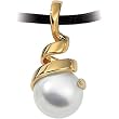 18K Yellow Gold Paspaley South Sea Cultured Fine Round Pearl Pendant - 12.00mm