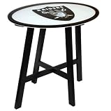 Oakland Raiders Wooden Pub Table With Glass Top