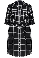 Plus Size Checkered Print Tunic 