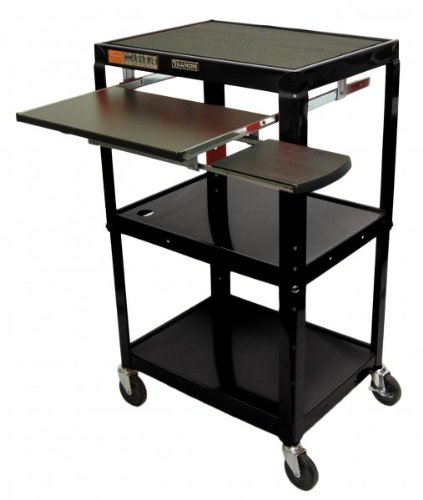 Luxor AVJ42KB Compact Steel Mobile Computer Workstation Color: Black