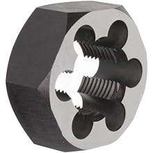 Union Butterfield 2025(UNF) Carbon Steel Hexagon Threading Die, Uncoated (Bright) Finish, 1-1/4"-12 Thread Size