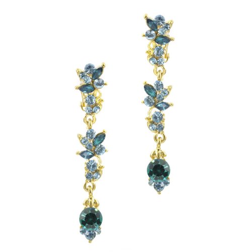 Joni's Fancy Clip-On Earrings - Blue
