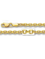 14K Yellow Gold Cable Link Chain ( Width 3.1 mm)