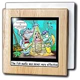 Review 3dRose LLC  / Fish Mafia - 6 Inch Tile Napkin Holder