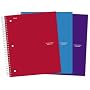 Five Star� 3-Pack: red, blue, and purple 1-subject notebooks (08279)