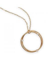MMA Silver - 16 inch + 2 inch 12/20 Gold Filled Necklace with Double Circle Design