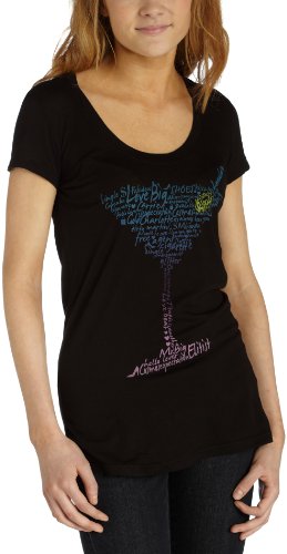 Mighty Fine Junior's Sex Martini Scoop Tee,Black,Medium