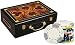 Triple Crown Poker Chip Set, 500 11.5 gram Clay Composite Chips w/Elegant Lacquer Finish Wood Case