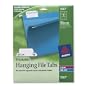 Avery Self-Adhesive Printable Hanging File Tabs, Laser/Inkjet, 1/5 Cut, White, Pack of 90 (05567)