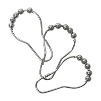 Splash Home Chrome Shower Curtain Roller Hooks