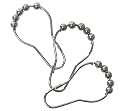 Splash Home Chrome Shower Curtain Roller Hooks