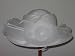 Sunday White Hat with an Organza Flower