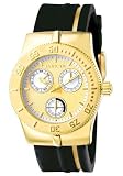 Invicta Women’s Lady Wildflower Collection Gold Tone Stainless Steel Black Watch #5922