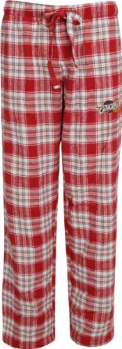 NBA Women's Cleveland Cavaliers Harmony Flannel Pants (Cardinal/Grey, Medium)