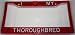 Red Glitter I Love My Thoroughbred License Plate Frame