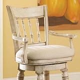 Swivel Counter Stool by Hooker Furniture - Antique White and Cherry (479-75 ....