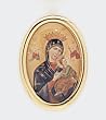 Gold Plated Religious Lapel Pin - Our Lady of Perpetual Help