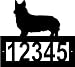 Custom Crafted WELSH CORGI PEMBROKE Steel Address Sign