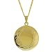 1 Inch Stunning Gold Tone Round Shaped Locket Pendant Necklace With 18
