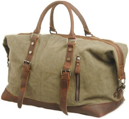 Blueblue Sky Oversized Leather Canvas Casual Travel Tote Luggage Duffel Handbag#831