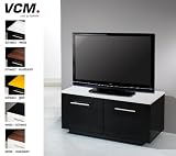 VCM 16135 TV Lowboard ""Pula"" mit T&uuml;ren, schwarz / nussbaum