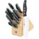 J.A. Henckels Twin Signature Stainless-Steel 11-Piece Knife Set with Block