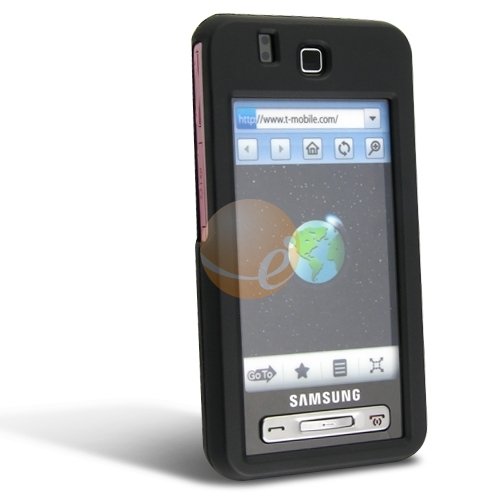 eforcity clip on rubber coated case for samsung sgh t919 behold black cheap price