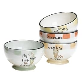 Sakura Malt Shoppe 4-Piece Bowl Set