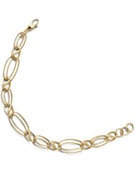 Leslies 14k Polished & Diamond-cut Link Bracelet Length 7.25"