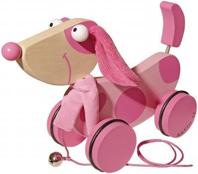 Buy Baby Wooden Pull Along Toy - Pink Dog online at Discounted New and Used prices. Delivered to your door with Childrens Toyshop.com