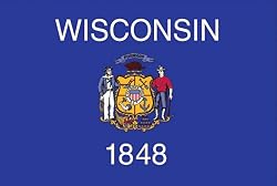 Valley Forge Nylon Wisconsin State Flag, measures 3-Foot x 5-Foot