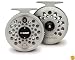 Fly Logic Premium Series Fly Fishing Fly Reel FLP567/P 5 - 6 - 7 Line Weight Aluminum Disc Drag Flyreel With Pouch | Platinum Color