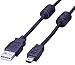 ELECOM �t�F���C�g�R�A�tUSB2�P�[�u�� USB(A)�I�X-USB(miniB)�I�X 1.8m �u���b�N USB-M5BK