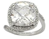 6.50 Carats Cushion Cut CZ Engagement Ring