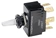 Ancor 556110 Marine Grade Electrical Illuminated Toggle Switch (Single Pole Single Throw, On=Red LED, Off=Clear LED, Bat Toggle)